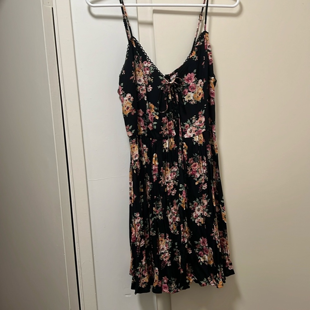 Forever 21 Black Floral Mini Dress